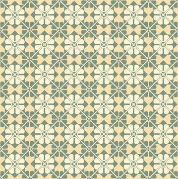 Abstract arabesque seamless pattern. Linear floral ornament. Stock Illustration