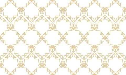 Abstract arabesque seamless pattern. Linear floral geometric line ornament. 스톡 일러스트