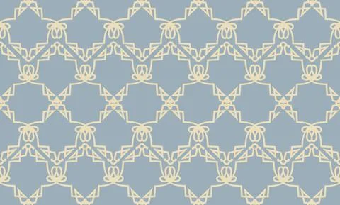Abstract arabesque seamless pattern. Linear floral geometric line ornament. イラスト素材