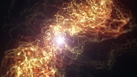 Abstract Arabesque Strings Waving Fx Background Stock Footage 223348016