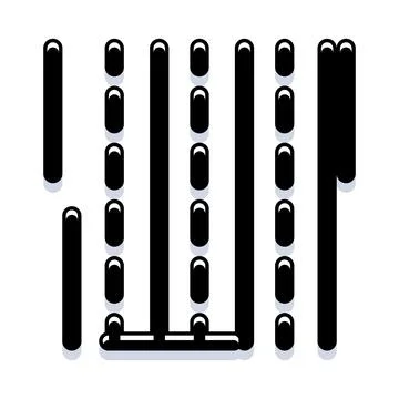 Abstract arabic calligraphy representation of the word allah Stock Illustration