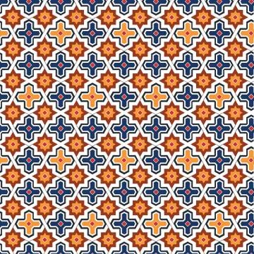 Abstract arabic islamic seamless geometric pattern background. Vector Illustrazione stock