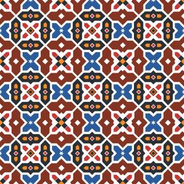 Abstract arabic islamic seamless geometric pattern background. Vector Stock Illustration