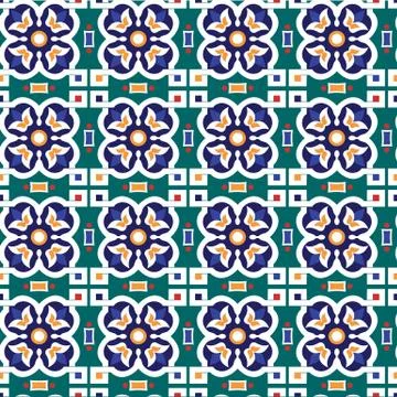 Abstract arabic islamic seamless geometric ornament pattern. Vector イラスト素材