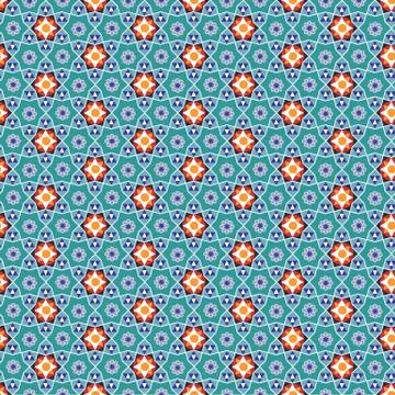 Abstract arabic islamic seamless geometric ornament pattern. Vector Stockillustratie