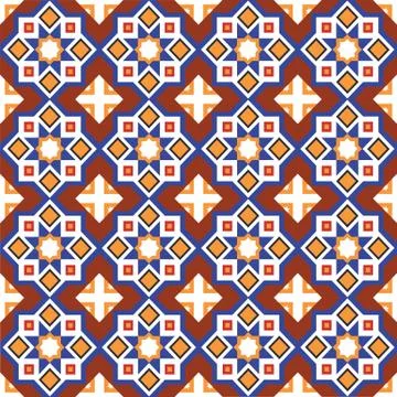 Abstract arabic islamic seamless geometric ornament pattern. Vector イラスト素材