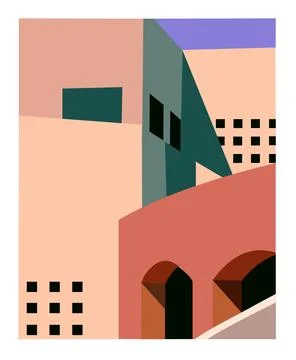 Abstract architect poster print modern vector art Ilustración de archivo