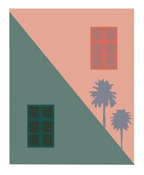 Abstract architect poster print modern vector art Stock Illustration