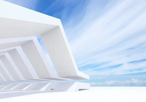 Abstract architectural background, 3d structure Stock Illustration