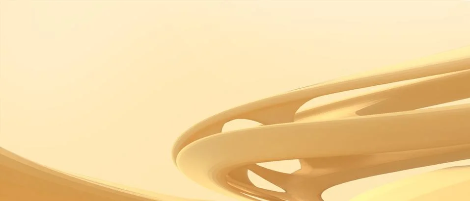 Abstract Architectural background and structure concept exotic curves in yellow Stock Illustration