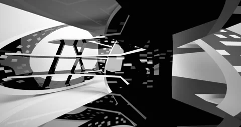 Abstract architectural background from an array of smoothed white shapes Video stock 132936251