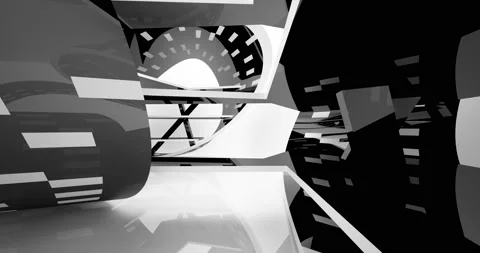 Abstract architectural background from an array of smoothed white shapes Stock Footage 132945959