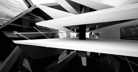 Abstract architectural background from an array of smoothed white shapes  Stock Footage 139605068