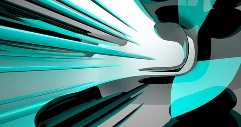 Abstract architectural background. Dynamic colored smooth interior .  Stock Footage 127289504