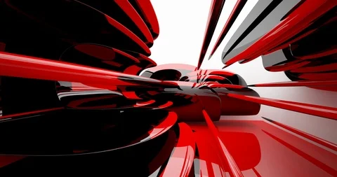 Abstract architectural background. Dynamic colored smooth interior .  Stock Footage 127338450