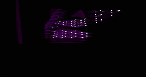 Abstract architectural background. Flying on a violet minimalistic interior. Stock Footage 133164898