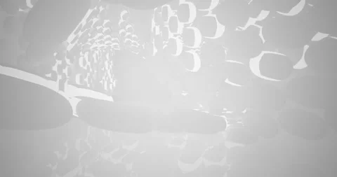 Abstract architectural background. Flying on a white minimalistic interior.  Stock Footage 136996847