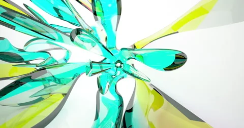 Abstract architectural background. Flying on a white minimalistic interior.  Stock Footage 141165060