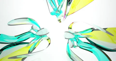 Abstract architectural background. Flying on a white minimalistic interior. Stock Footage 141165075