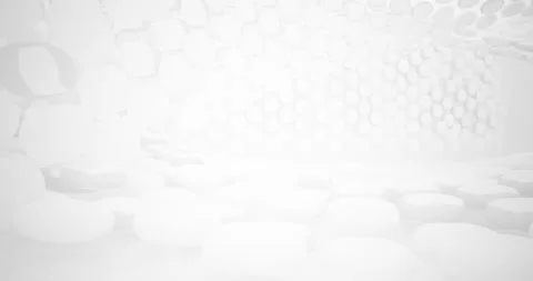 Abstract architectural background. Flying on a white minimalistic interior. Stock Footage 142137035