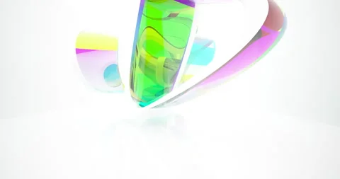 Abstract architectural background. Flying on a white minimalistic interior. Stock Footage 144773050