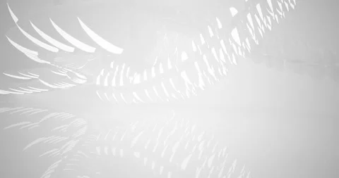 Abstract architectural background. Flying on a white minimalistic interior. Stock Footage 144776800