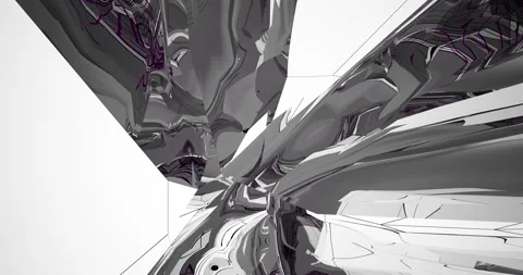 Abstract architectural background. Flying on a white minimalistic interior.  Stock Footage 147114064