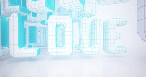 Abstract architectural background from a multi-colored polygonal array of love Stock Footage 130552938