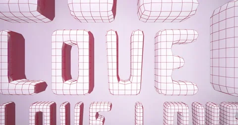 Abstract architectural background from a multi-colored polygonal array of love Stock Footage 130621047