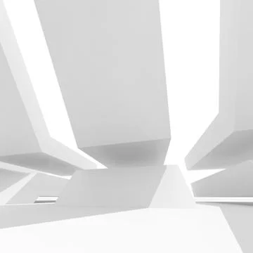 Abstract architectural background. Square 3d render 스톡 일러스트