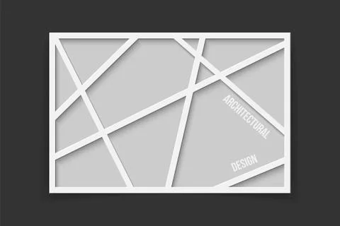 Abstract architectural design background. Vector poster or banner template. 스톡 일러스트