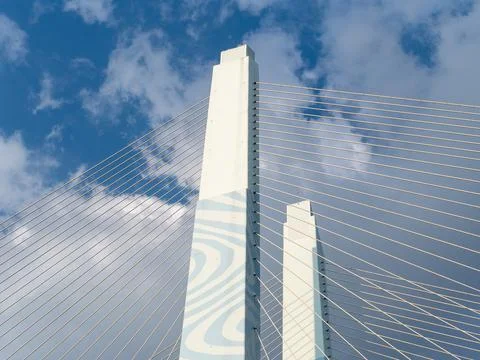 Abstract architectural features, close up of a bridge across yangtze river Stock Photos