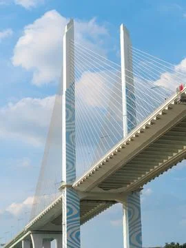 Abstract architectural features, close up of a bridge across yangtze river Stock Photos