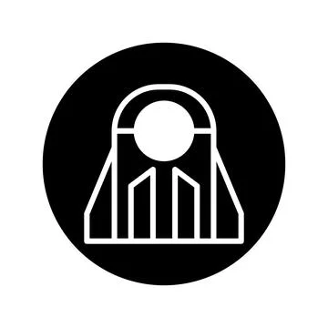 Abstract architectural logo design showcasing geometrical shapes and minima.. Stock Illustration