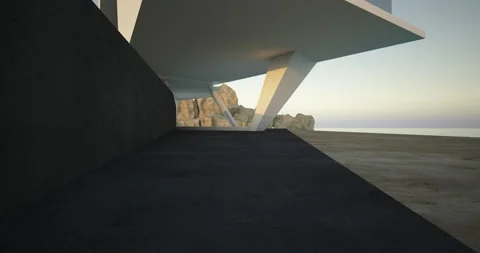 Abstract architectural minimalistic background.  Video stock 130996387