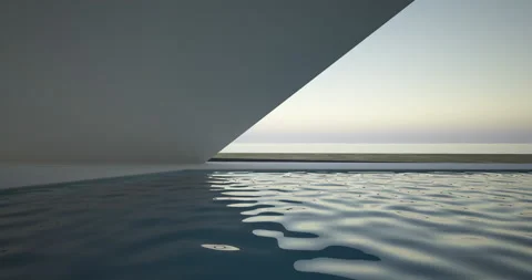 Abstract architectural minimalistic background. Modern villa made. Vídeos de archivo 130996372