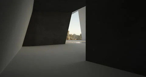 Abstract architectural minimalistic background. Modern villa  Vídeos de archivo 131082790