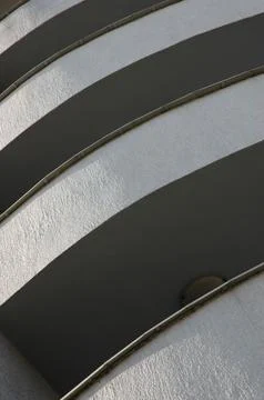 Abstract architectural pattern of curved building balconies Stock Photos