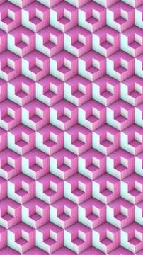 Abstract architectural relief of modular cubes. 3d rendering illustration Stock Illustration