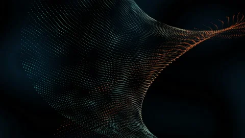 Abstract architectural soft lights on motion dots smooth camera movement Stock-Footage 139011959