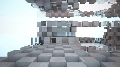 Abstract Architecture. 3D rendering Stock Footage 52767854