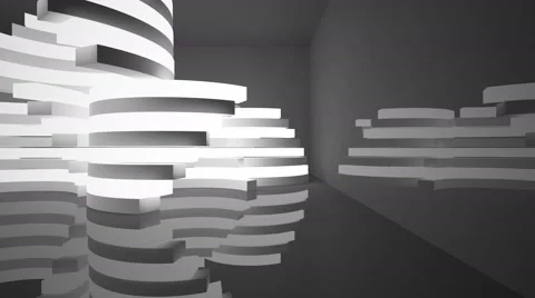 Abstract Architecture. 3D rendering Stock Footage 56742673