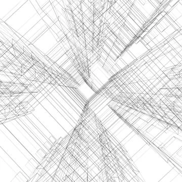 Abstract architecture 3d rendering Stock Illustration