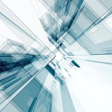 Abstract architecture 3d rendering Stock Illustration