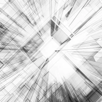 Abstract architecture 3d rendering Stock Illustration