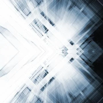 Abstract architecture background. 3d rendering Stock Photos