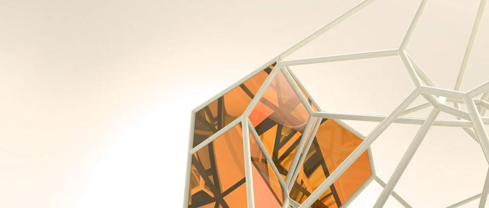 Abstract Architecture background. Construction technology for sustainability Stock Illustration