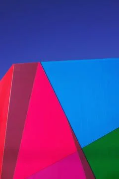 Abstract architecture background. Geometric colored architecture elements wit Stock Photos