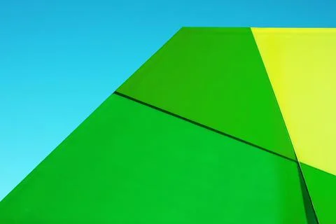 Abstract architecture background. Geometric colored architecture elements wit Stock Photos