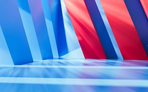 Abstract architecture background, light and shadow, 3d rendering. Illustrazione stock